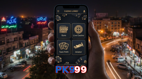 Main screen of PK999 app page for PK players